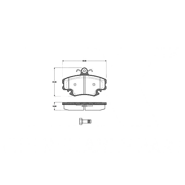 NK 223953 (223953_NK / 7701207066 / 7701208265) колодки дисковые передние\ Renault (Рено) Clio (Клио) 91 / r19 92-96