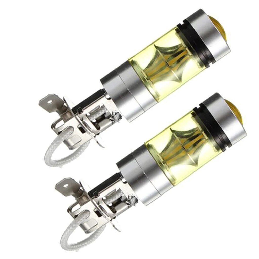 фото Автолампы H3 100W 20led 1000ML 12-24V желтый свет 2шт.