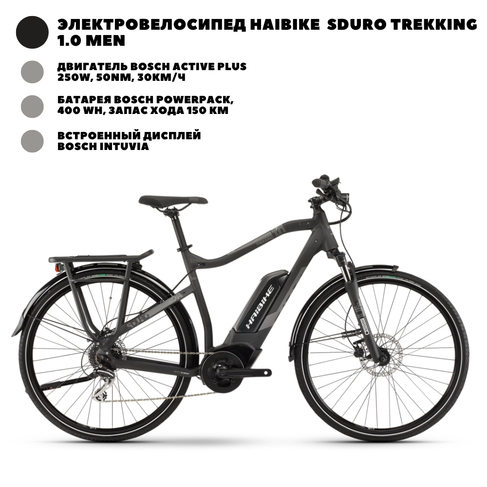 Электровелосипед Haibike (2019) Sduro Trekking 1.0 men (56 см) L
