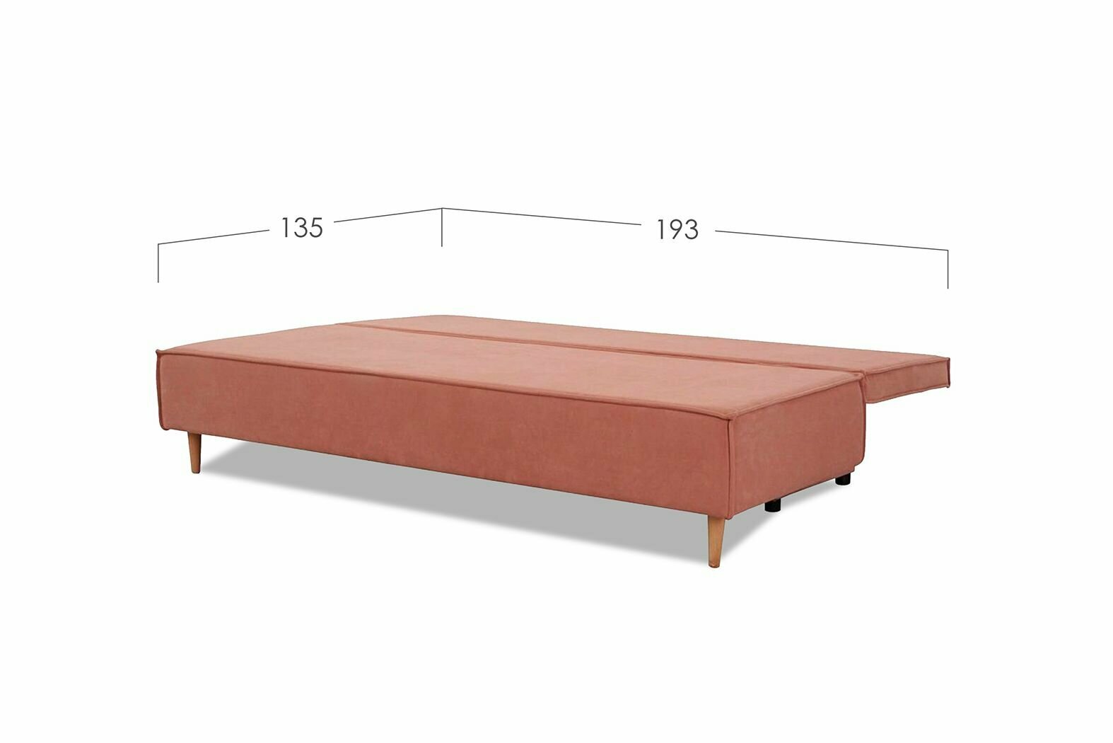 Диван-кровать HEANEY (Хини) прямой, раскладной, Еврокнижка, 193х88, Велюр Velutto 43 - фотография № 8