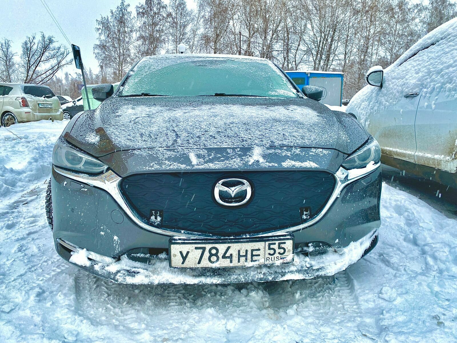 Новинка Утеплитель радиатора для Mazda 6 2018 н.в. (GJ) Рестайлинг 2 С Парктрониками Верхний Утеплитель