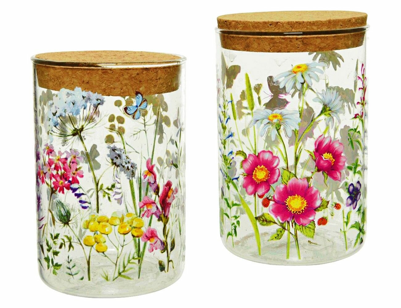 фото Декоративные банки цветочный коктейль, стеклянные, 0.5 л (2 шт.), Kaemingk 802804
