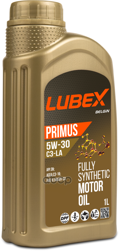 Синтетическое моторное масло LUBEX PRIMUS C3-LA 5W-30