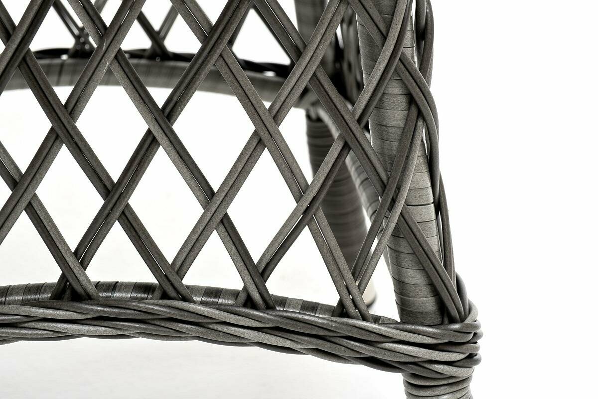 Стол 4SIS "Эспрессо" плетеный круглый стол, диаметр 80 см, цвет графит арт. YH-T1661G-2 graphite - фотография № 6