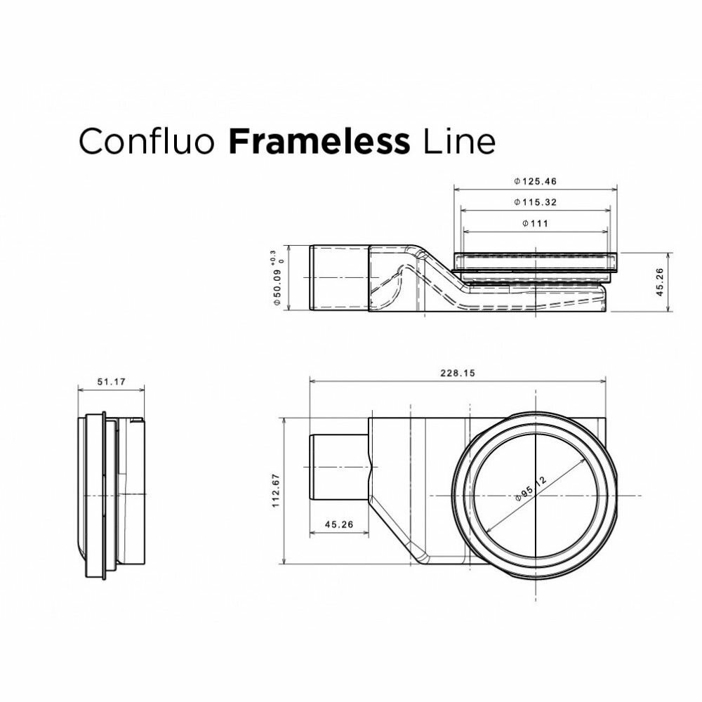 Душевой лоток Pestan Confluo Frameless Line 650 13701231 матовый хром - фотография № 15