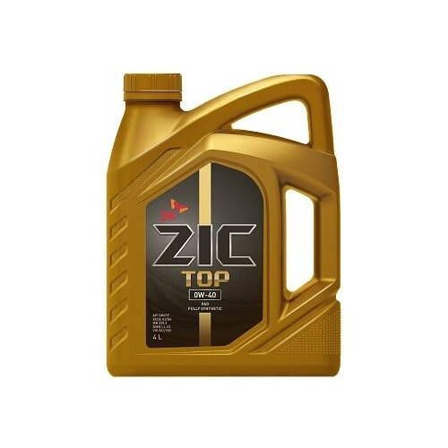 Моторное масло ZIC Top, 0W-40, 4л, синтетическое [162611]