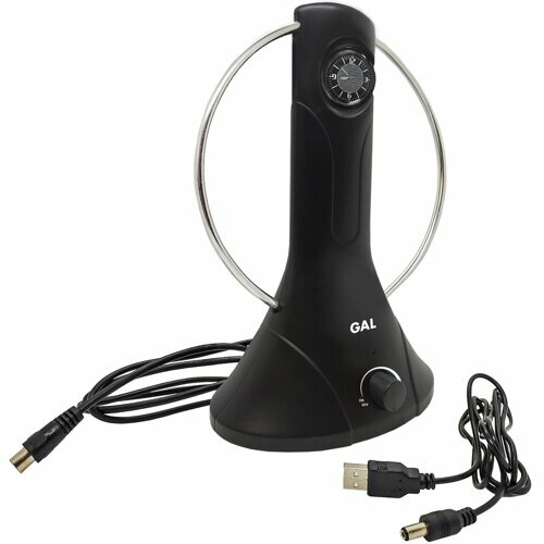 Антенна комнатная GAL AR-465, DVB-T2, активная, для цифрового ТВ