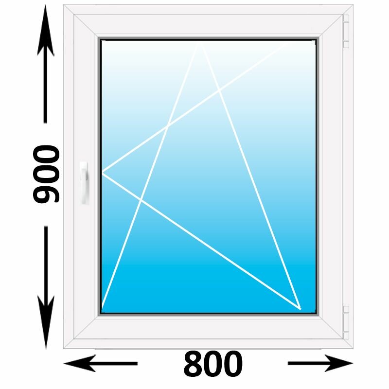 Пластиковое окно Melke одностворчатое 800x900 (ширина Х высота) (800Х900)