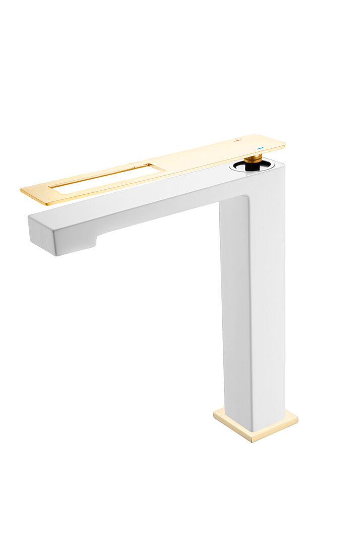 Boheme Смеситель Q для умыв. выс. WhiteGold_Комплект 142-WG