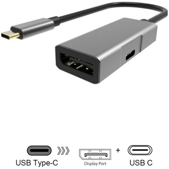  VCOM USB 3.1 Type-Cm DP(f), 4K@60Hz, PD charging, Aluminum Shell,