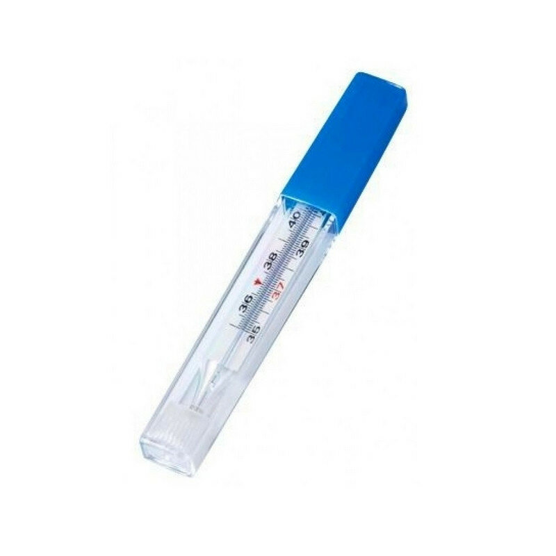 Термометр медицинский без ртути в пластиковом футляре Meridian 12шт/уп 1 шт.