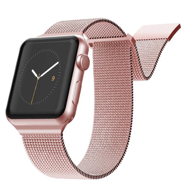 Ремешок X-Doria New Mesh для Apple Watch 38/40 мм Розовое золото 480291