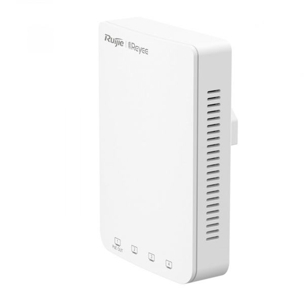 Ruijie Точка доступа Reyee AC1300 Dual Band Wall Access Point, 867Mbps at 5GHz + 400Mbps at 2.4GHz, 4 10/100base-t Ethernet port, 1uplink port, Internal Antennas,support 802.11a/b/g/n/ac Wave1/Wave2