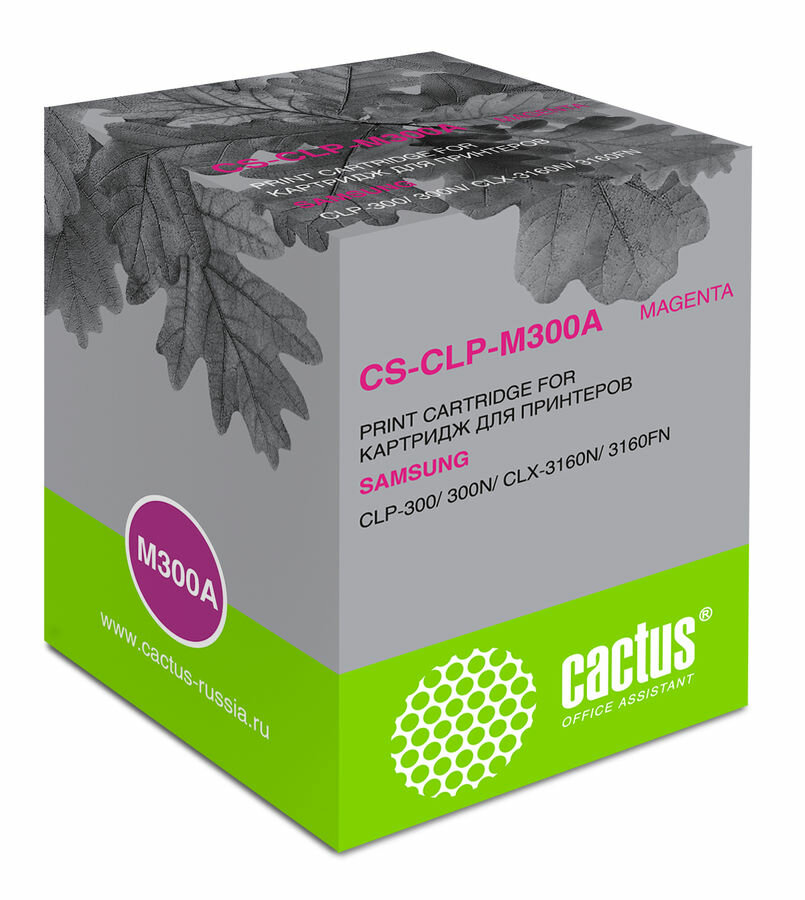 Картридж лазерный Cactus CS-CLP-M300A magenta для Samsung CLP-300/300N, CLX-3160/3160N/3160FN/2160N