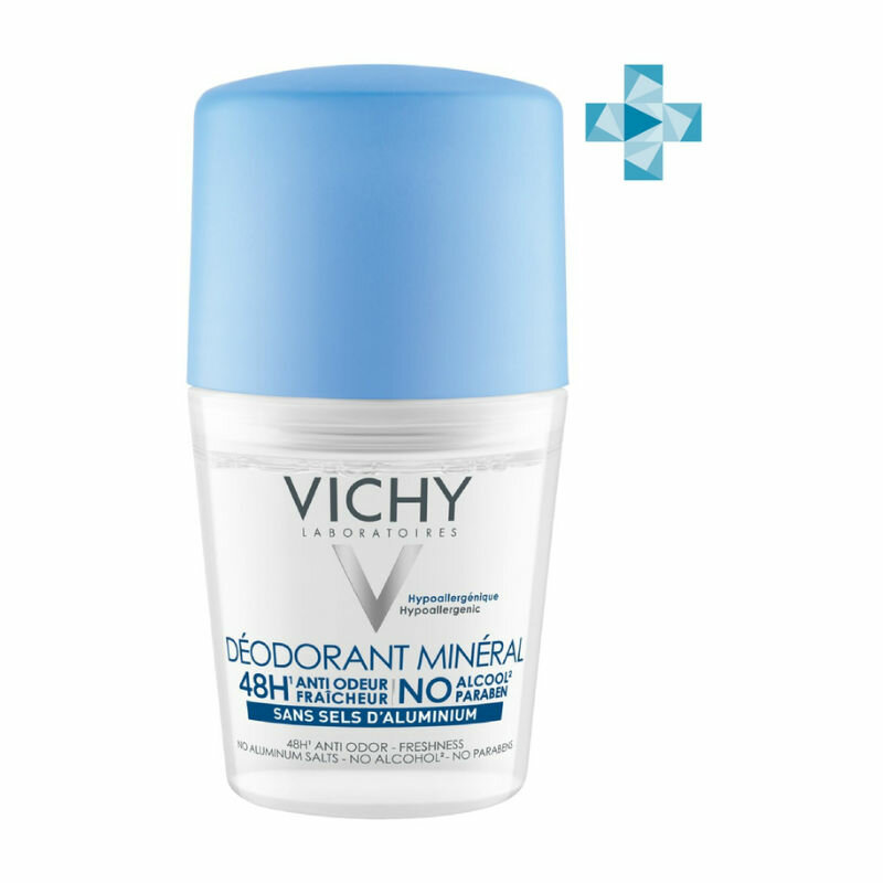 Vichy Deodorants дезодорант минеральный шариковый 48 ч без солей алюминия, 50 мл 1 шт