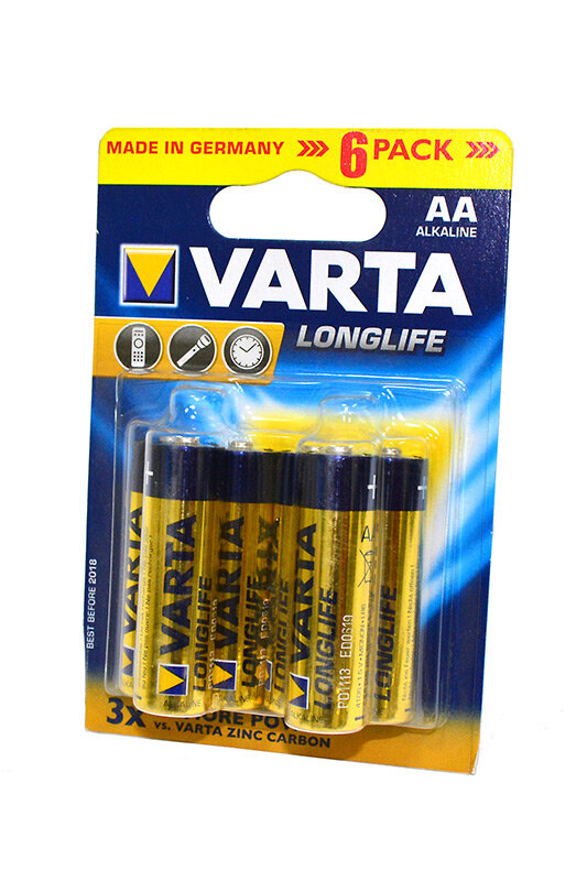 VARTA Батарейка VARTA LONGLIFE LR6 BL6, 6шт (4106)