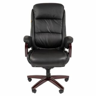 Кресло Chairman 404, кожа+PU, черный N