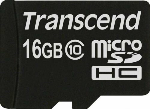 Карта памяти MicroSDHC 16GB Transcend TS16GUSDC10 Class 10