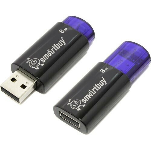 Smart buy Smartbuy USB Drive 8GB Click Black-Blue SB8GBCL-B