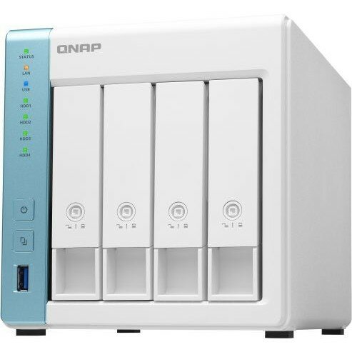 Qnap D4 Rev. B NAS, 4 Hot-Swap tray w o HDD. Quad core CPU AL-214 1.7GHz, 2 GB DDR3, 2xGbE, 2xUSB 3.2 USB 3.2 Gen 1