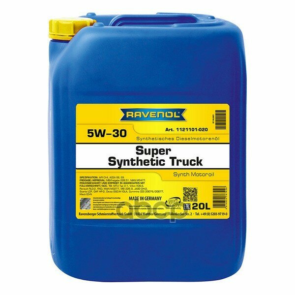 Ravenol Моторное Масло Ravenol Super Synthetic Truck Sae 5W30 (20Л) New