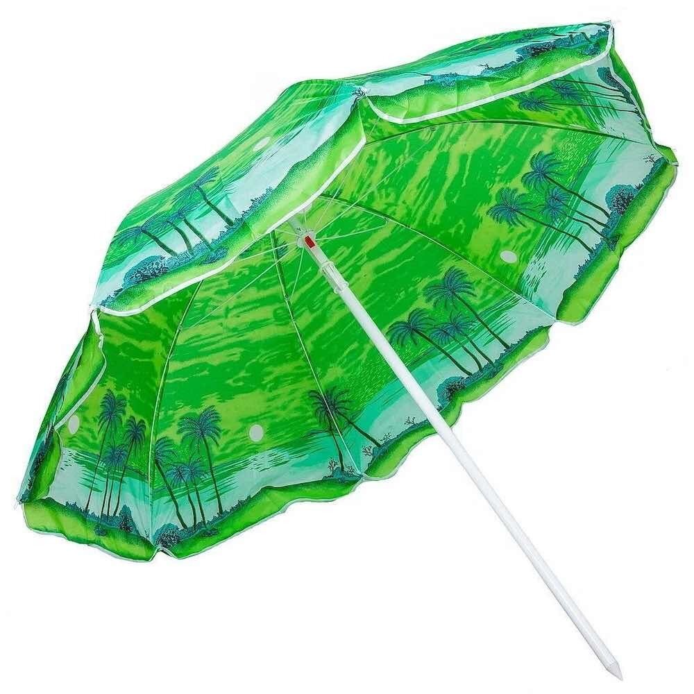 Зонт пляжный d160см h170см Зеленые пальмы - фотография № 1