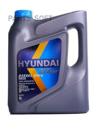 HYUNDAI-XTEER 1051222 Масло моторное синт. XTeer Diesel Ultra 5W30, 5Л