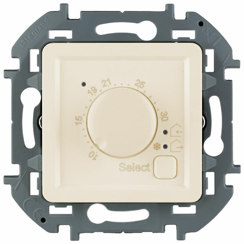 Legrand Термостат с внешним датчиком для тёплых полов Legrand INSPIRIA слоновая кость 673811