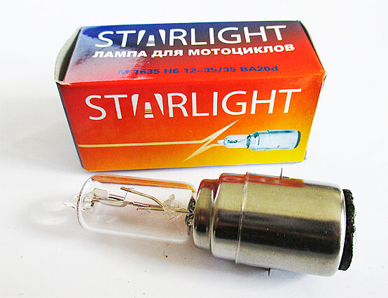 Лампа MOTO H 6 12V 35/35W BA20d ТМ StarLight M-1635