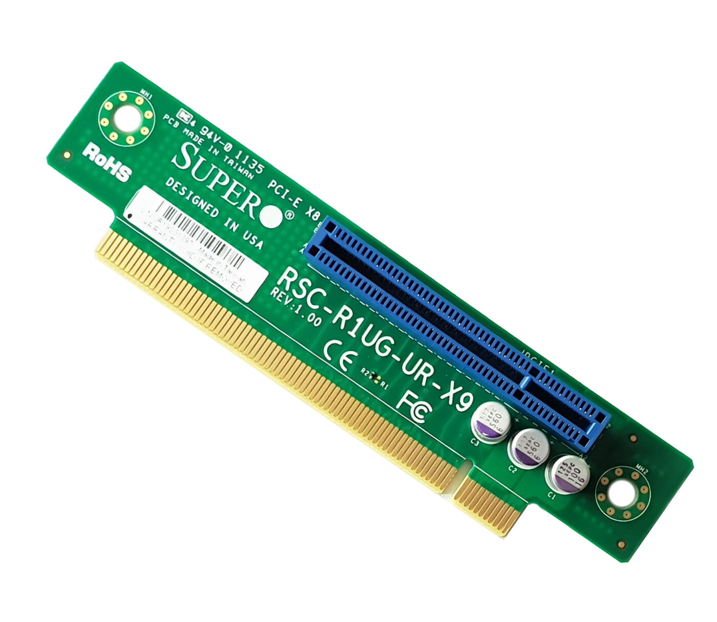 Переходная плата SuperMicro RSC-R1UG-UR-X9 Riser PCI Express для установки AOC-UIBQ-M2