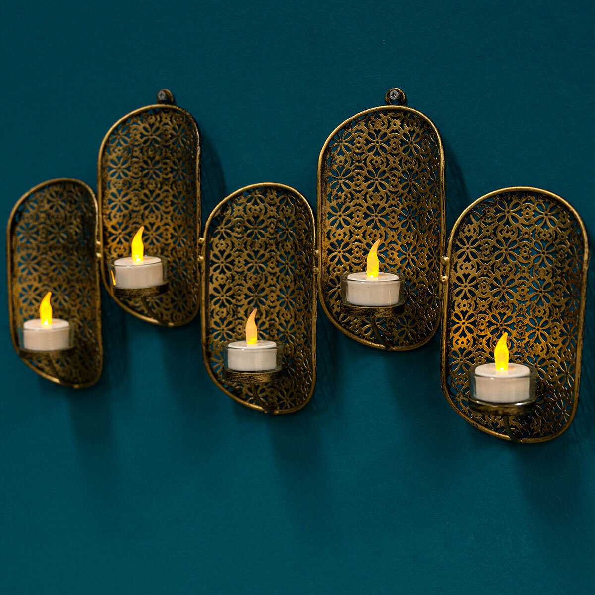 Декоративный подсвечник настенный "Ориент", на 5 свечей - фотография № 2