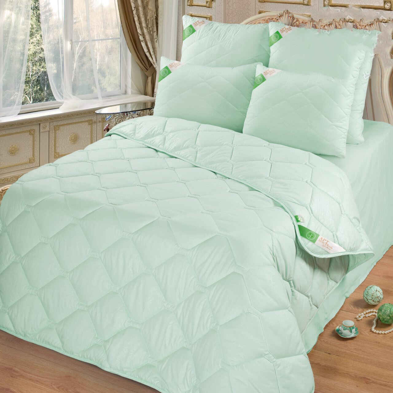 Одеяло облегченное «Бамбук»/микрофибра Soft Collection (1.5 спальное 140*205см) - фотография № 2