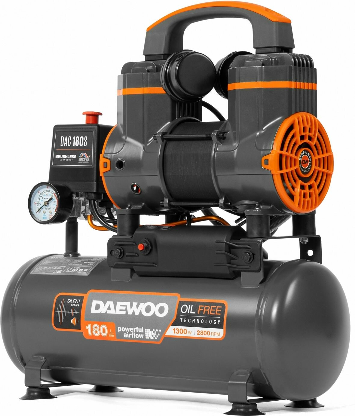 фото Безмасляный компрессор высокой производительности 1300ВТ 9Л