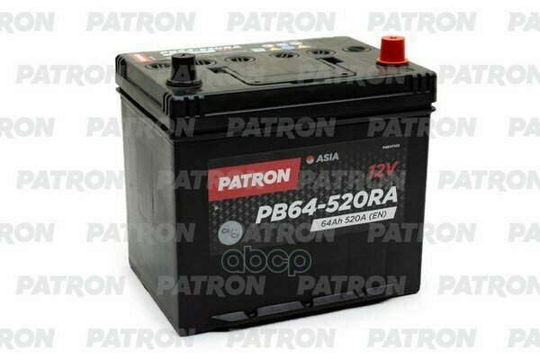 Акб Patron Asia 12V 64Ah 520A (R+) B1 230X173x222mm 14,9Kg PATRON арт. PB64-520RA