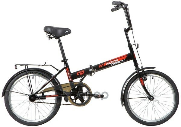 Велосипед Складной 20" Novatrack Tg 30 (Вел202с22), Черный, Передний Тормоз V-Brake Задний Ножной, Багажник NOVATRACK арт. 20...