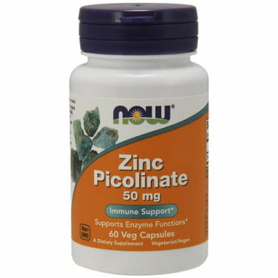 Цинк Пиколинат Нау Фудс (Zinc Picolinate) Now Foods, 50 мг, 60 капсул