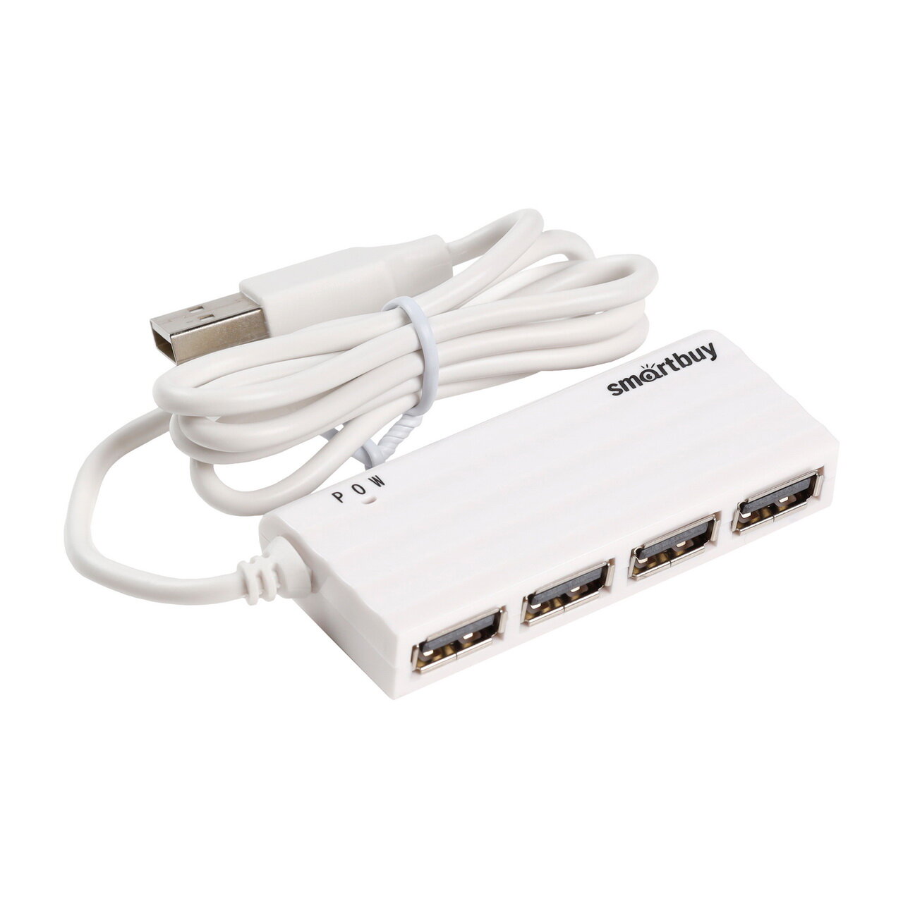 Картридер USB - Xaб SmartBuy SBHA-6810 -4 порта (белый)