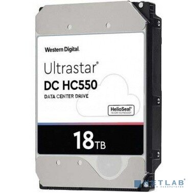 Western Digital Жесткий диск 18Tb WD Ultrastar DC HC550 SATA 6Gb/s, 7200 rpm, 512mb buffer, 3.5" 0F38459/0F38467/WUH721818ALE6L4