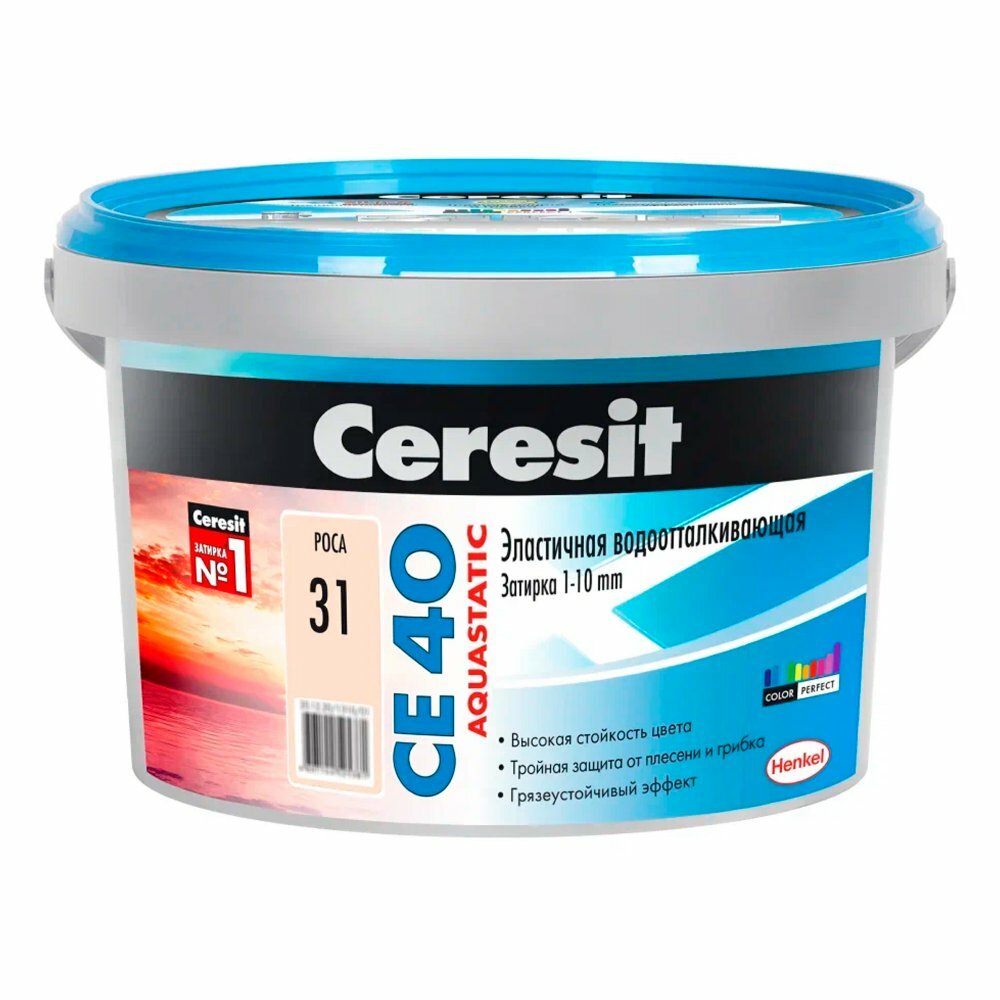 Отделочные материалы Ceresit Затирка Ceresit CE 40 2 кг аквастатик (роса 31)