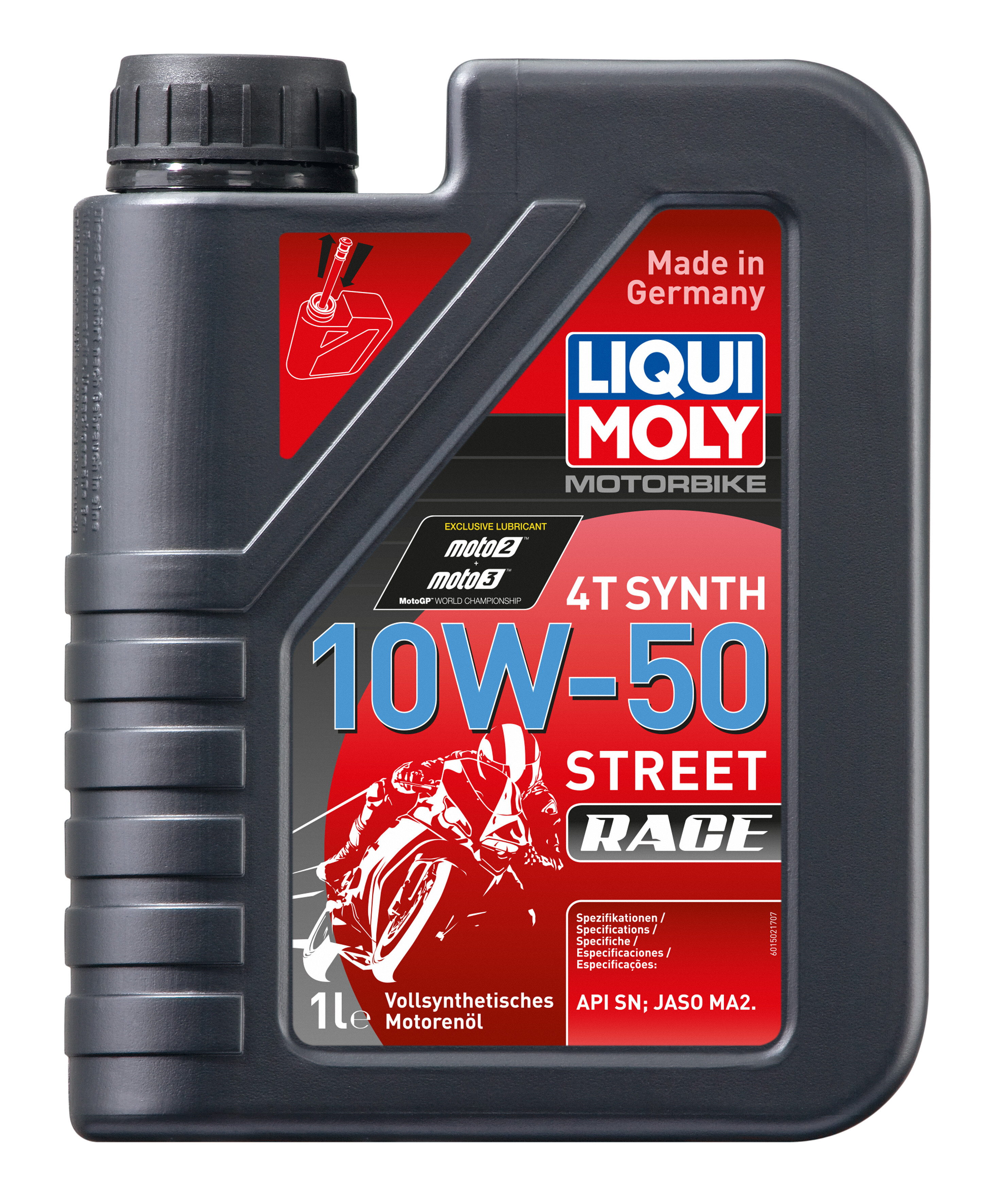 Синтетическое моторное масло LIQUI MOLY, Racing Synth 4T 10W50 (3982), 1л LM-10W50 4T-1L