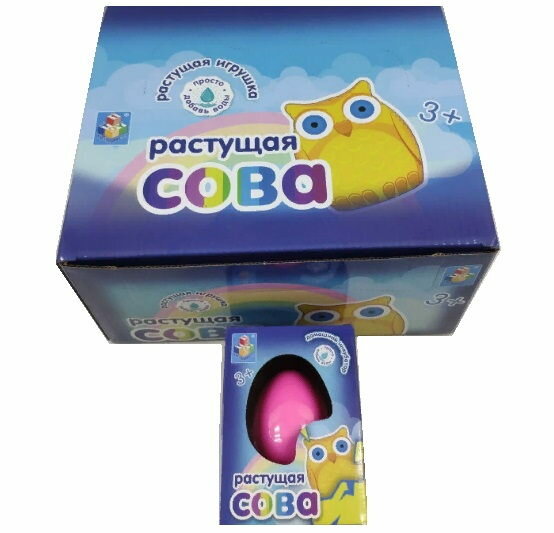 1toy Домашний инкубатор, яйцо с растущей совой,10,5*7,5*5см