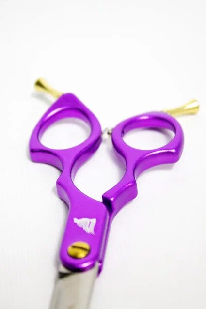Ножницы для стрижки собак и кошек Komondor Violet изогнутые - фотография № 3