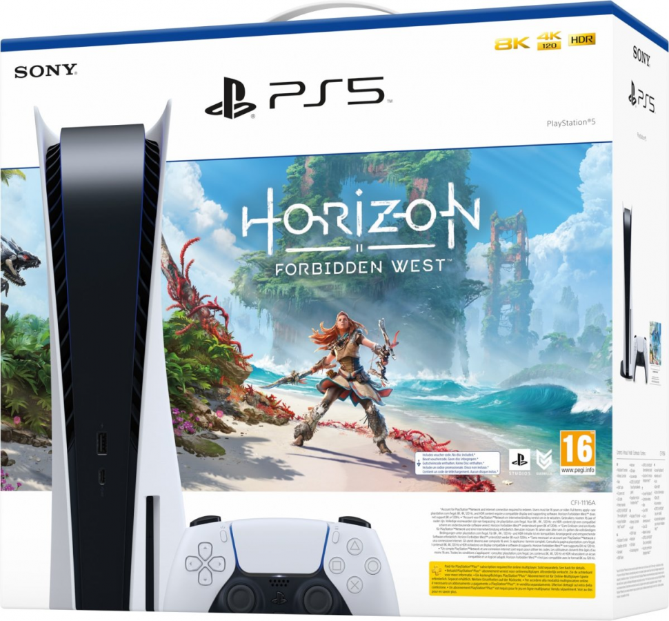 Игровая приставка Sony PlayStation 5 825 ГБ SSD + игра Horizon: Forbidden West