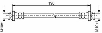 Шланг тормозной задний Nissan Qashqai / Qashqai +2 I 07>13 BOSCH 1987481831