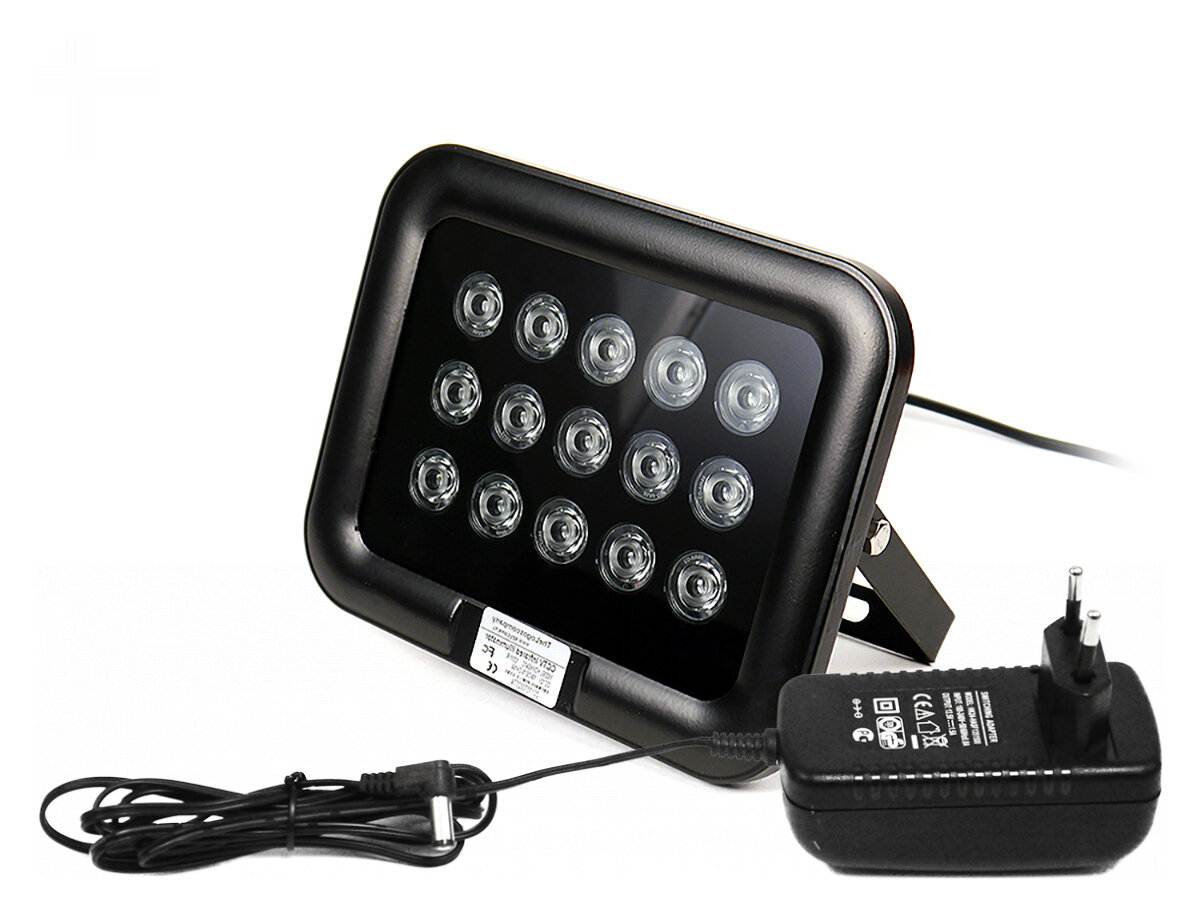ИК-прожектор для камер видеонаблюдения - КДМ-6047C-120 (N7174EU) (Металлический корпус IP-65 15 светодиодов - до 120 метров)