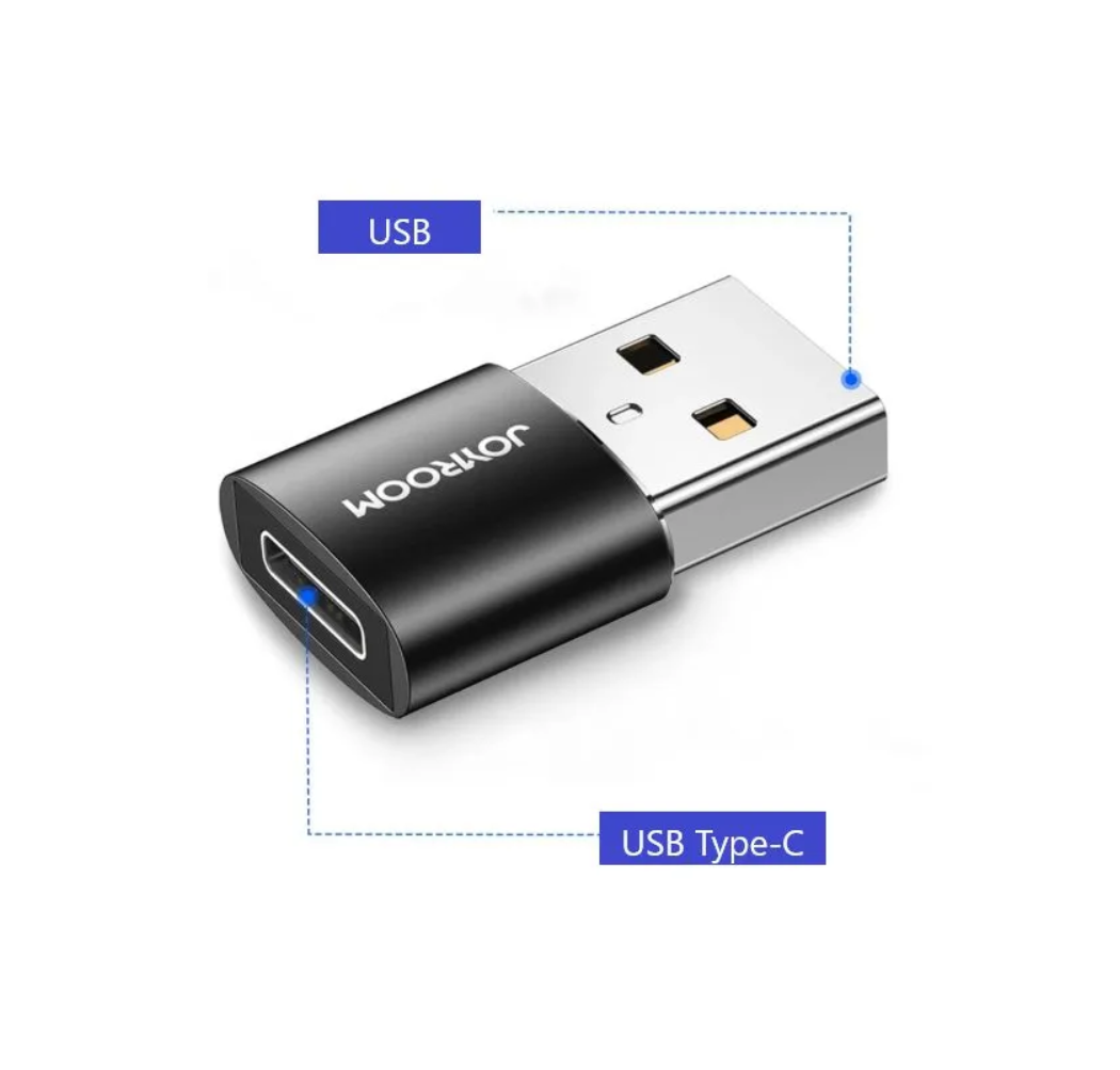 JOYROOM Переходник USB - USB Type-C Черный S-H152