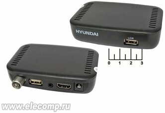 Ресивер цифровой телевизионный DVB-T2 Hyundai H-DVB460 + медиаплеер (шнур 3RCA-AUD 3.5 4 контакта)