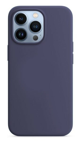 Чехол - накладка для iPhone 13 Pro Max, Silicon Case, без лого, темно-синий