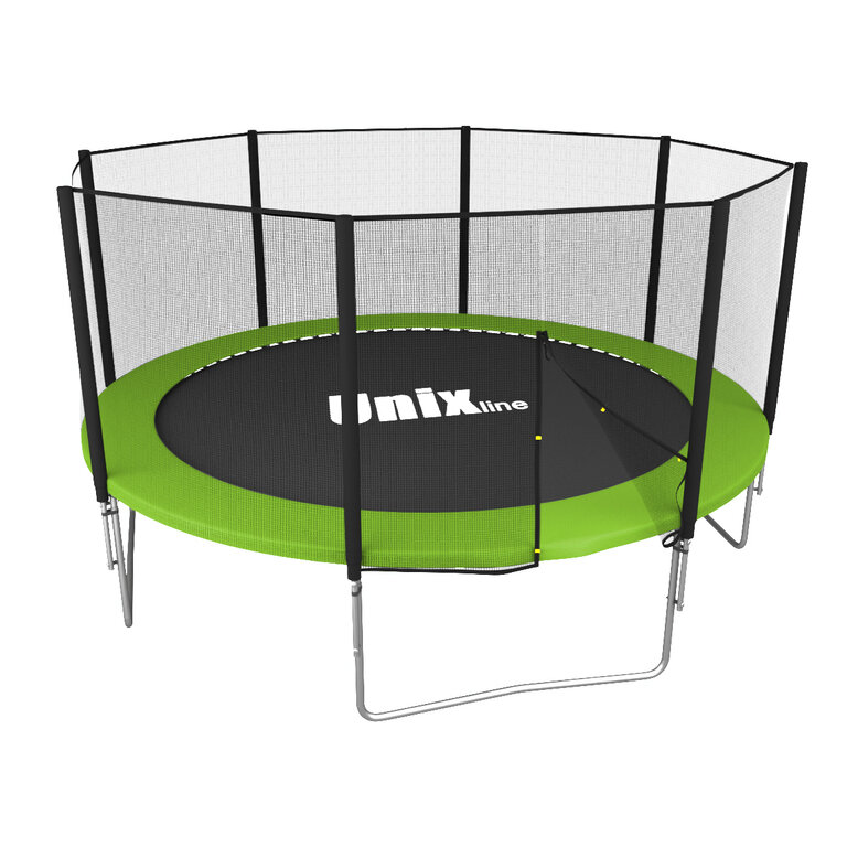 Батут c сеткой UnixFit Simple 12 ft Outside Green