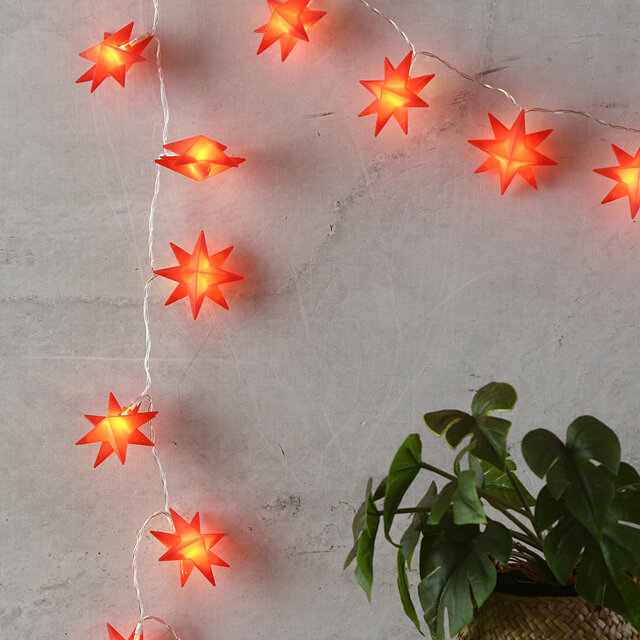 Kaemingk Светодиодная гирлянда на батарейках Coral Stars 1.90 м 20 теплых белых LED ламп прозрачный ПВХ 485048